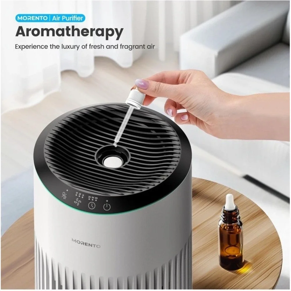 MORENTO Air Purifiers for Home, Air Purifier for Smoke Pet Dander Odors with ...